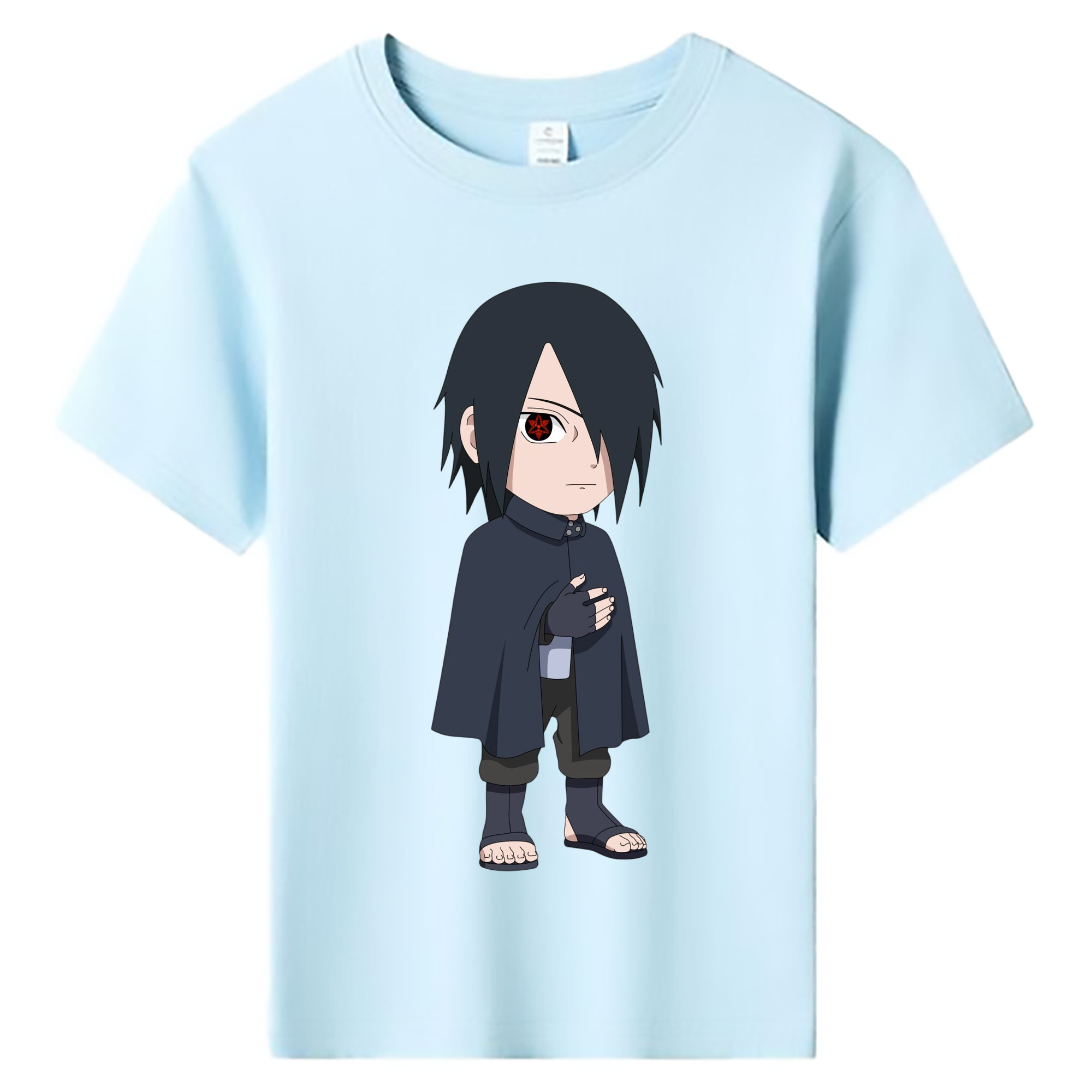 （画像用） NARUTO -ナルト- うちは サスケ Uchiha Sasuke 綿100％キッズTシャツ（フロントプリント）